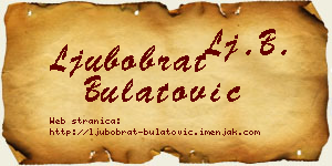 Ljubobrat Bulatović vizit kartica
